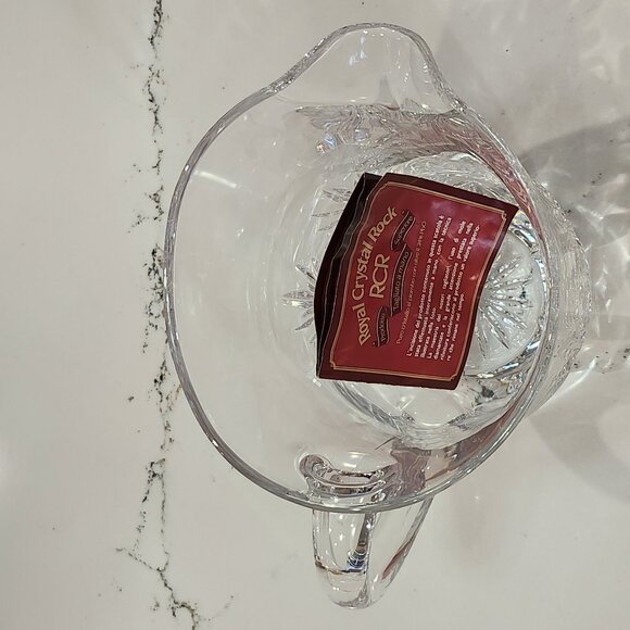 Vintage Lead Crystal Water  Pitcher Royal Crystal Rock Gala Pattern - Picture 10 of 10